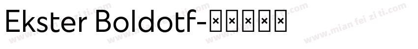 Ekster Boldotf字体转换